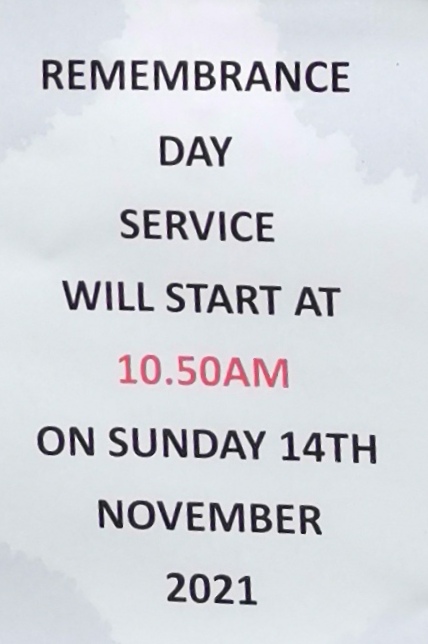 Harmondsworth Longford Village Remembrance Day Service Sunday 14th Nov 2021, 10:50am
