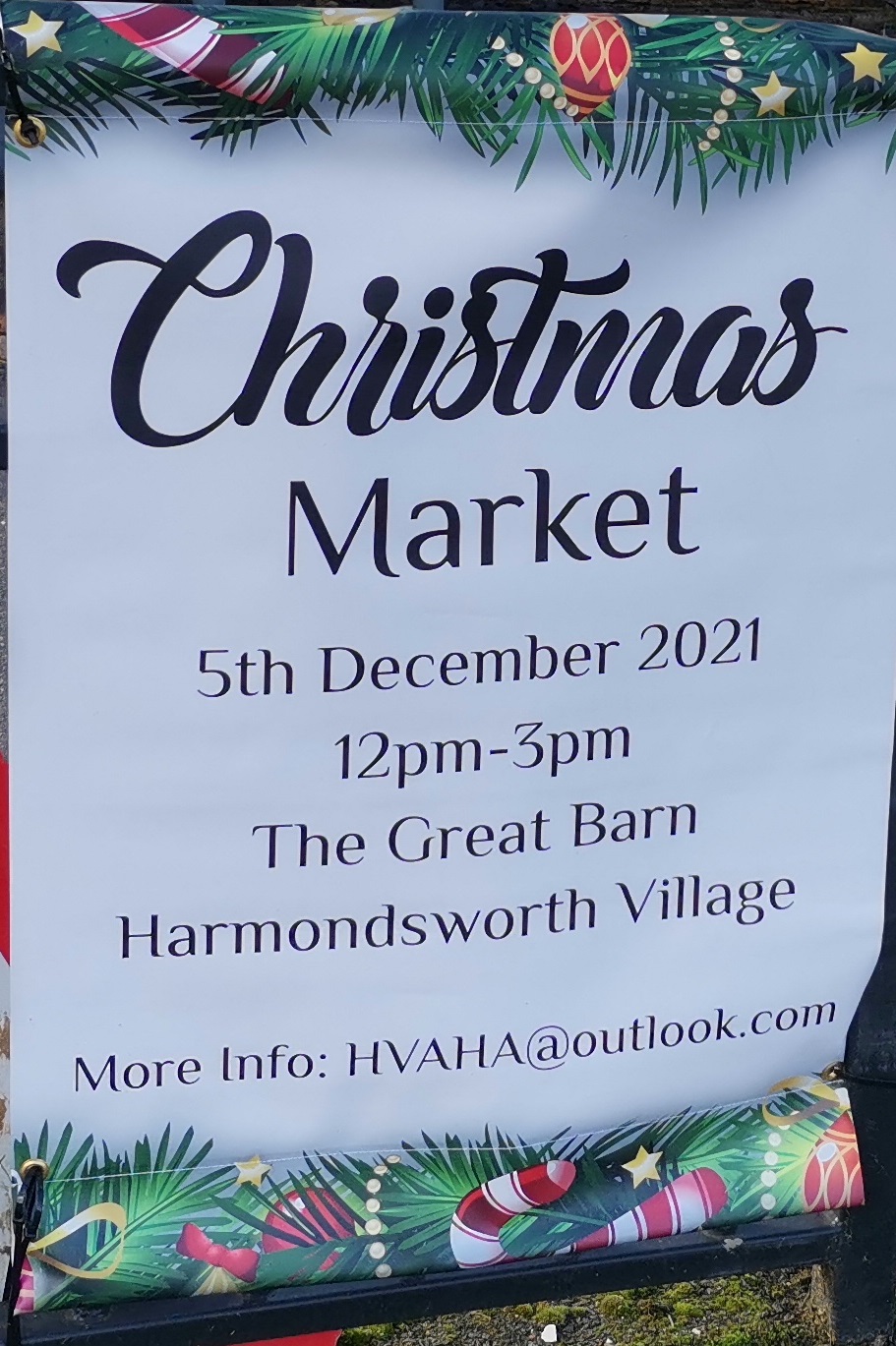 Harmondsworth Christmas Market Sunday 5th Dec 2021 12-3pm