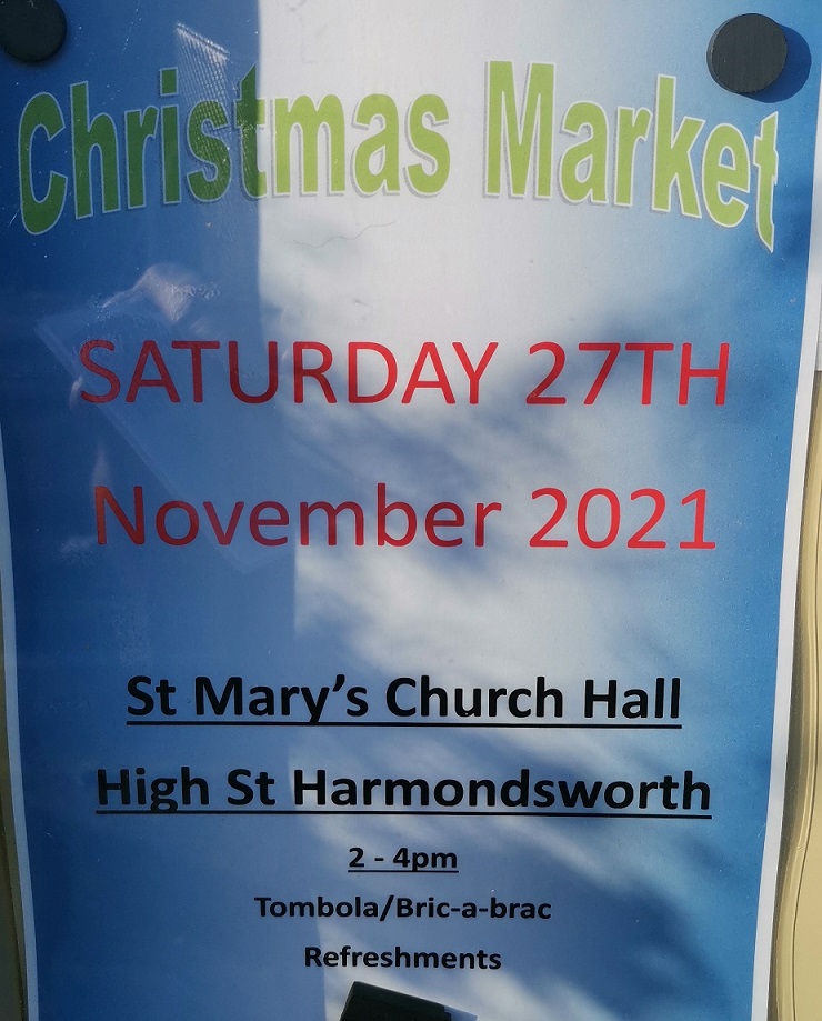 Heathrow Villages Christmas Market Saturday 27th Nov 2021, 2-4pm
