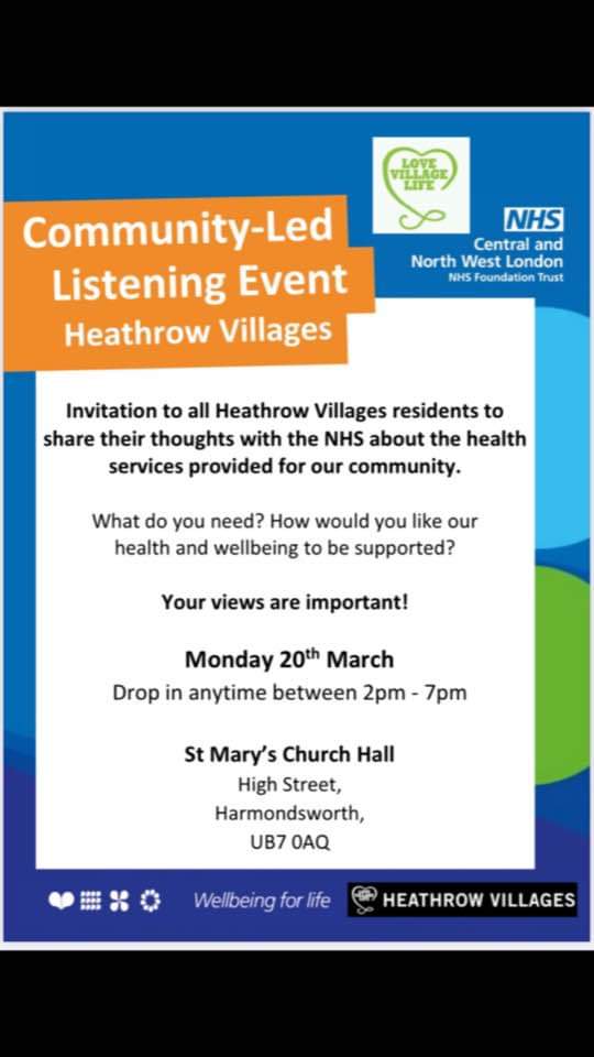 NHS Listening Event Harmondsworth