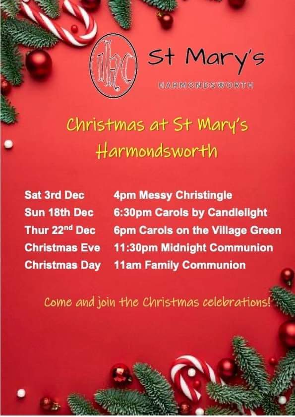 Harmondsworth Carol Service Thu 22nd Dec 2022 6pm